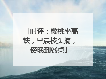 时评：樱桃坐高铁，早晨枝头摘，傍晚到餐桌