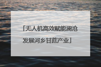 无人机高效赋能澜沧发展河乡甘蔗产业