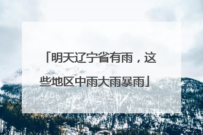 明天辽宁省有雨，这些地区中雨大雨暴雨