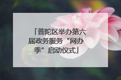 普陀区举办第六届政务服务“网办季”启动仪式