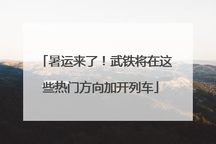暑运来了！武铁将在这些热门方向加开列车