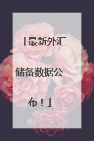 最新外汇储备数据公布！