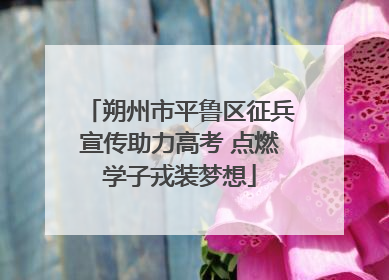 朔州市平鲁区征兵宣传助力高考 点燃学子戎装梦想