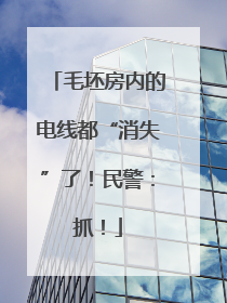 毛坯房内的电线都“消失”了！民警：抓！