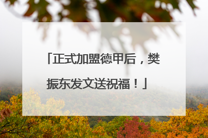正式加盟德甲后，樊振东发文送祝福！