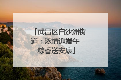 武昌区白沙洲街道：浓情迎端午 粽香送安康
