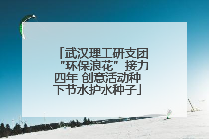 武汉理工研支团“环保浪花”接力四年 创意活动种下节水护水种子