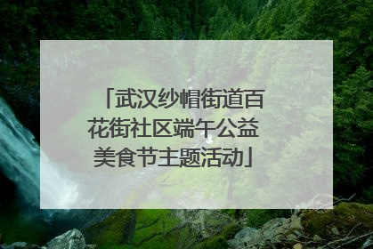 武汉纱帽街道百花街社区端午公益美食节主题活动