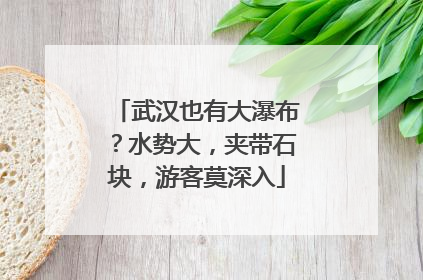 武汉也有大瀑布？水势大，夹带石块，游客莫深入
