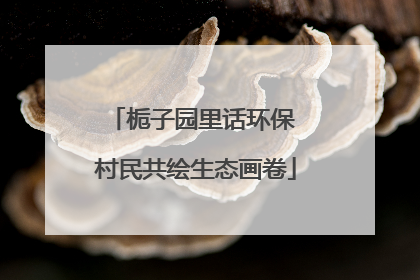 栀子园里话环保 村民共绘生态画卷