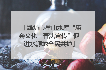 潍坊市牟山水库“庙会文化＋普法宣传”促进水源地全民共护