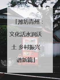 潍坊青州：文化活水润沃土 乡村振兴谱新篇