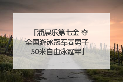 潘展乐第七金 夺全国游泳冠军赛男子50米自由泳冠军