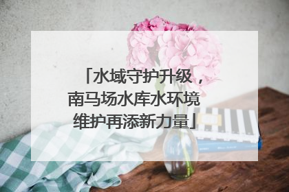 水域守护升级，南马场水库水环境维护再添新力量