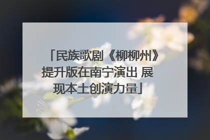 民族歌剧《柳柳州》提升版在南宁演出 展现本土创演力量