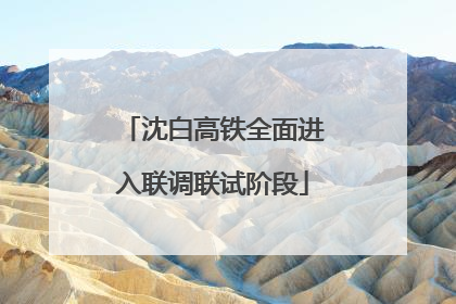 沈白高铁全面进入联调联试阶段