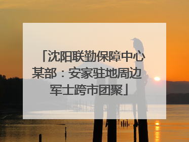 沈阳联勤保障中心某部：安家驻地周边 军士跨市团聚