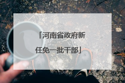 河南省政府新任免一批干部