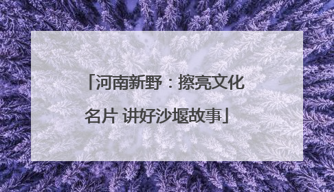 河南新野：擦亮文化名片 讲好沙堰故事
