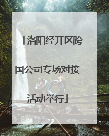 洛阳经开区跨国公司专场对接活动举行