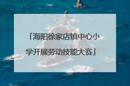 海阳徐家店镇中心小学开展劳动技能大赛