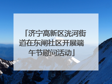 济宁高新区洸河街道在东闸社区开展端午节慰问活动