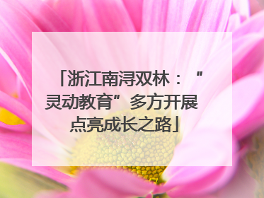 浙江南浔双林：“灵动教育”多方开展 点亮成长之路