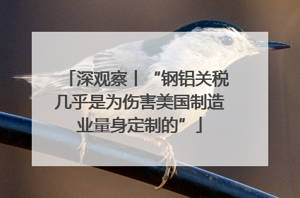 深观察丨“钢铝关税几乎是为伤害美国制造业量身定制的”