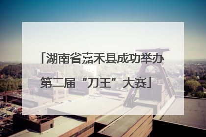 湖南省嘉禾县成功举办第二届“刀王”大赛