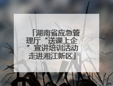 湖南省应急管理厅“送课上企”宣讲培训活动走进湘江新区