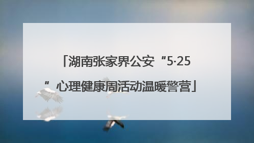 湖南张家界公安“5·25”心理健康周活动温暖警营