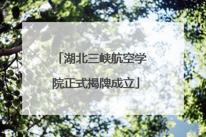 湖北三峡航空学院正式揭牌成立