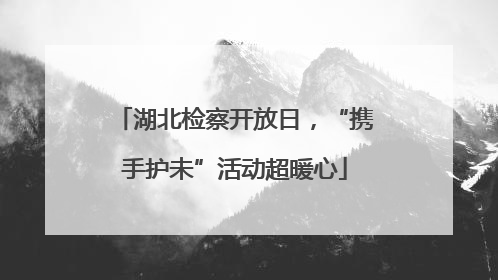 湖北检察开放日，“携手护未”活动超暖心
