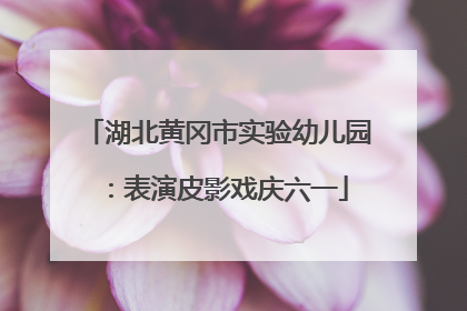 湖北黄冈市实验幼儿园：表演皮影戏庆六一