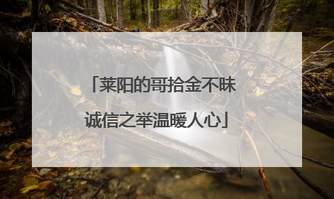 莱阳的哥拾金不昧 诚信之举温暖人心