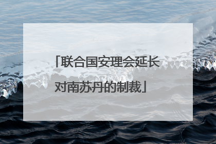 联合国安理会延长对南苏丹的制裁