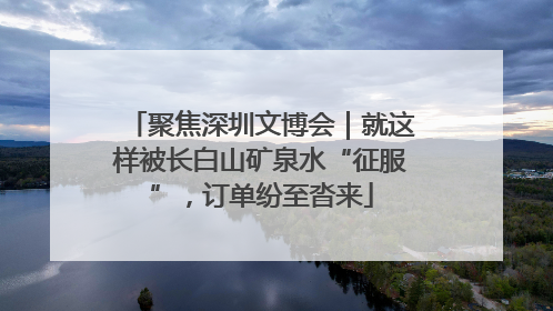 聚焦深圳文博会｜就这样被长白山矿泉水“征服”，订单纷至沓来