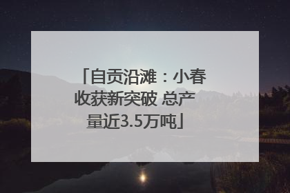 自贡沿滩：小春收获新突破 总产量近3.5万吨
