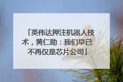 英伟达押注机器人技术，黄仁勋：我们早已不再仅是芯片公司