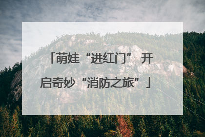 萌娃“进红门” 开启奇妙“消防之旅”