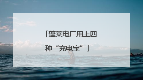 蓬莱电厂用上四种“充电宝”