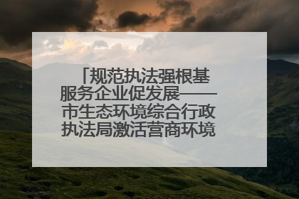 规范执法强根基 服务企业促发展——市生态环境综合行政执法局激活营商环境“绿色动能”