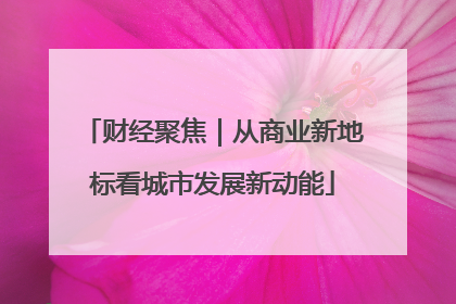 财经聚焦｜从商业新地标看城市发展新动能