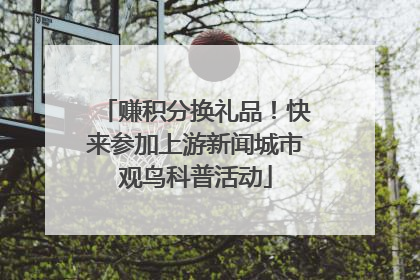 赚积分换礼品！快来参加上游新闻城市观鸟科普活动