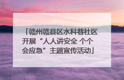 赣州赣县区水科巷社区开展“人人讲安全 个个会应急”主题宣传活动