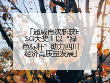 通威再次斩获ESG大奖！以“绿色标杆”助力四川经济高质量发展