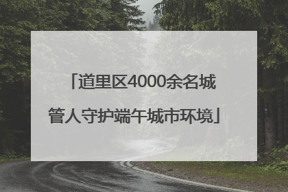 道里区4000余名城管人守护端午城市环境