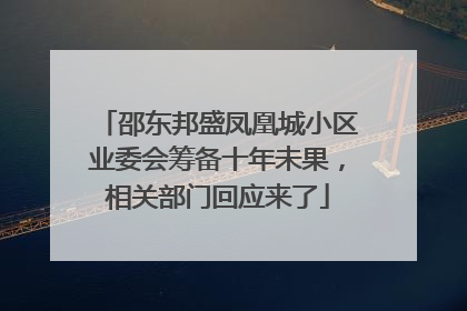 邵东邦盛凤凰城小区业委会筹备十年未果，相关部门回应来了