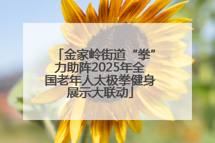 金家岭街道“拳”力助阵2025年全国老年人太极拳健身展示大联动