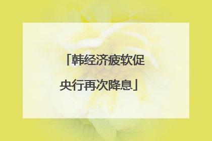 韩经济疲软促央行再次降息